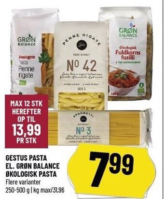 Løvbjerg Gestus pasta el. grøn balance økologisk pasta tilbud