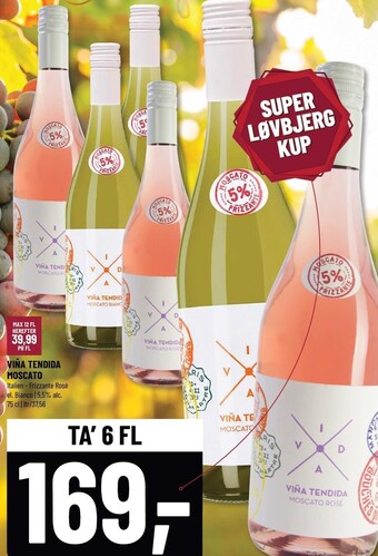 Løvbjerg Viña Tendida Moscato 6 fl tilbud