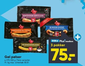 Bilka Gøl pølser tilbud