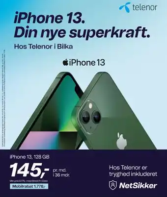 Bilka iPhone 13,00 128 GB tilbud