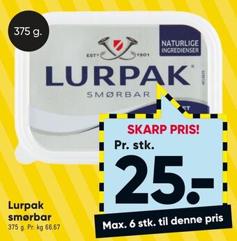 Bilka Lurpak smørbar tilbud