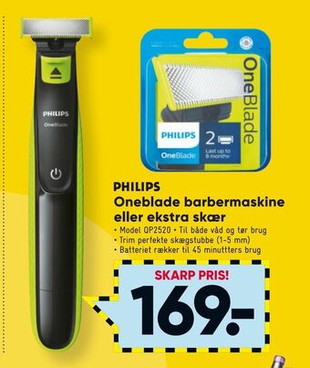 Bilka Oneblade barbermaskine eller ekstra skær tilbud