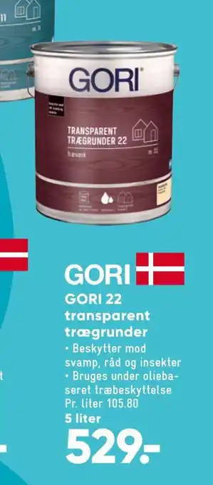 GORI 22 transparent trægrunder