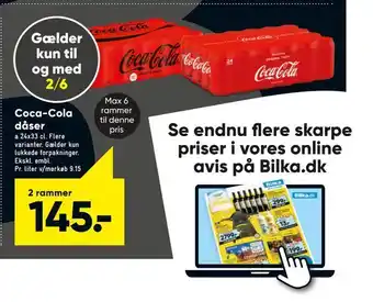 Bilka Coca-Cola dåser tilbud