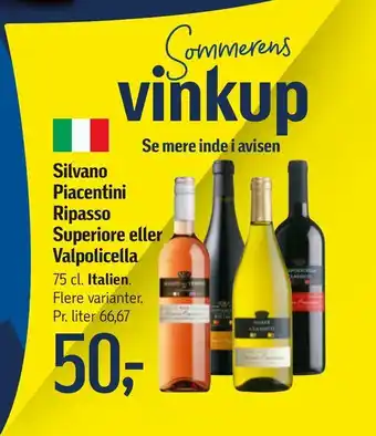 Føtex Silvano Piacentini Ripasso Superiore eller Valpolicella tilbud