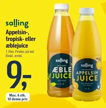 Føtex Appelsin, tropisk eller æblejuice tilbud