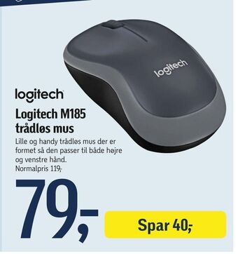 Føtex Logitech M185 trådløs mus tilbud