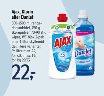 Føtex Ajax, Klorin eller Dunlet tilbud