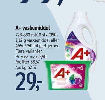 Føtex A+ vaskemiddel tilbud
