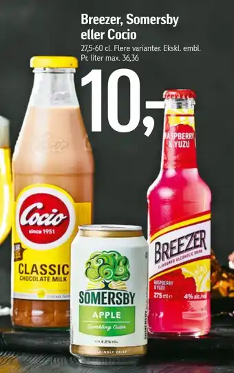 Føtex Breezer, Somersby eller Cocio tilbud