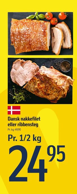 Føtex Dansk nakkefilet eller ribbensteg tilbud