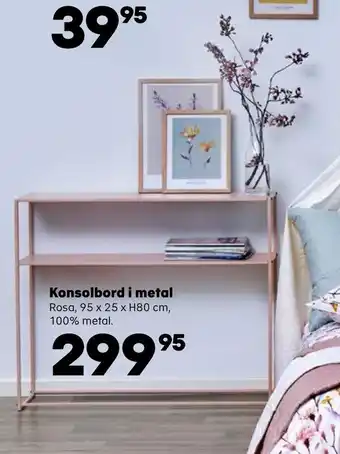 Konsolbord i metal