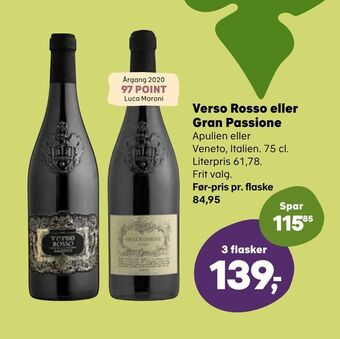 Kvickly Verso Rosso eller Gran Passione tilbud