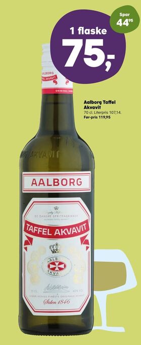Kvickly Aalborg Taffel Akvavit tilbud