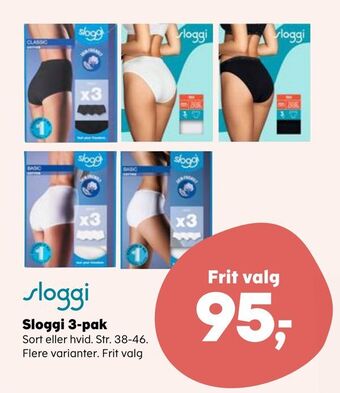 Kvickly Sloggi 3-pak tilbud