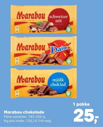 Kvickly Marabou chokolade tilbud