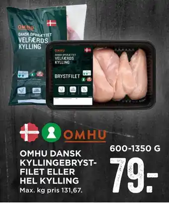 MENY Omhu dansk kyllingebryst- filet eller hel kylling tilbud
