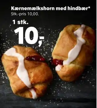 Kvickly Kærnemælkshorn med hindbær tilbud