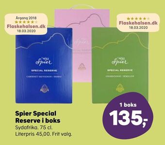 Spier Special Reserve i boks