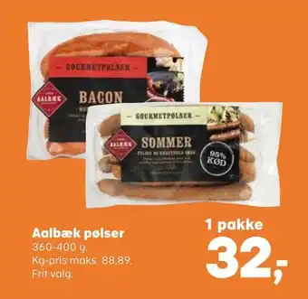 Kvickly Aalbæk pølser tilbud