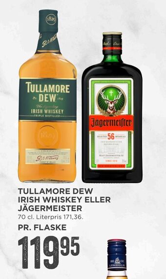 MENY Tullamore dew irish whiskey eller jägermeister tilbud