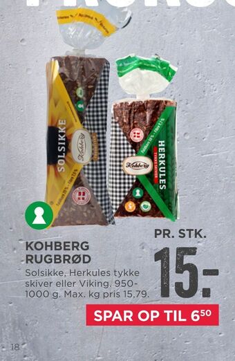 MENY Kohberg rugbrød tilbud