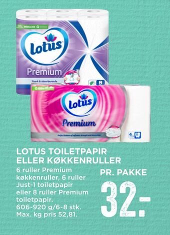 MENY Lotus toiletpapir eller køkkenruller tilbud