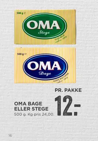 MENY Oma bage eller stege tilbud