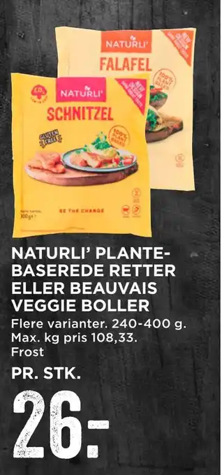 MENY Naturli' plantebaserede retter eller beauvais veggie boller tilbud