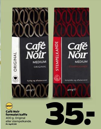 Netto Café Noir formalet kaffe tilbud