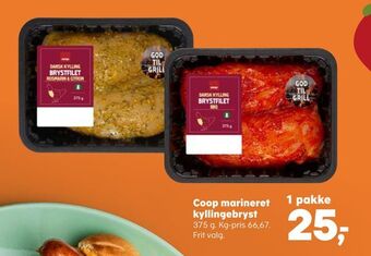SuperBrugsen Coop marineret kyllingebryst tilbud