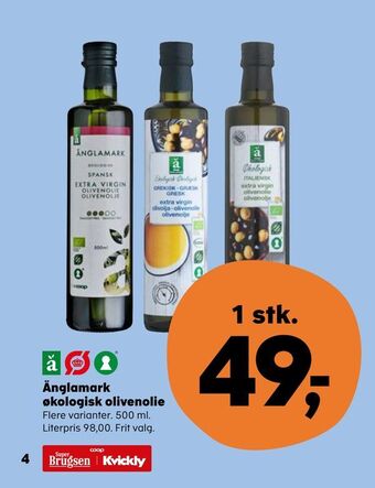 SuperBrugsen Änglamark økologisk olivenolie tilbud