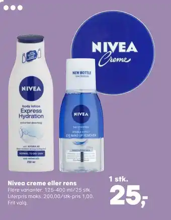SuperBrugsen Nivea creme eller rens tilbud