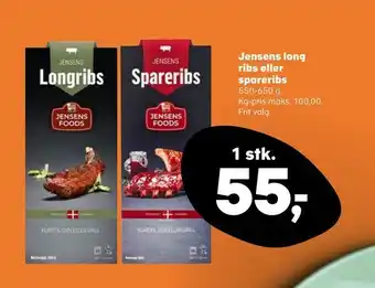 Jensens long ribs eller spareribs