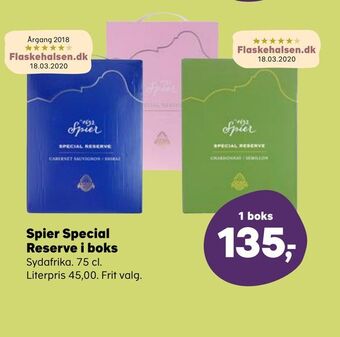 Spier Special Reserve i boks
