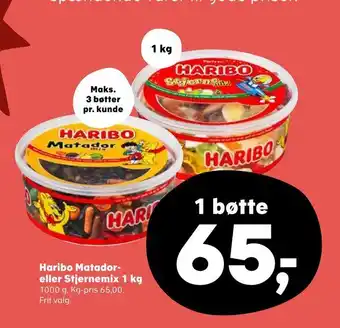 SuperBrugsen Haribo Matador eller Stjernemix tilbud