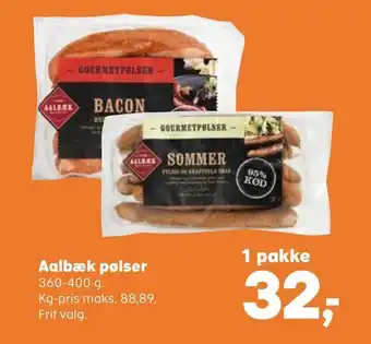 SuperBrugsen Aalbæk pølser tilbud