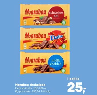 SuperBrugsen Marabou chokolade tilbud