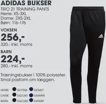 Sportigan Adidas Bukser Herre: XS-3XL, Dame: 2XS-zXL tilbud