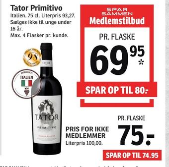 SPAR Tator Primitivo tilbud