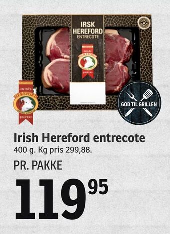 Irish Hereford entrecote