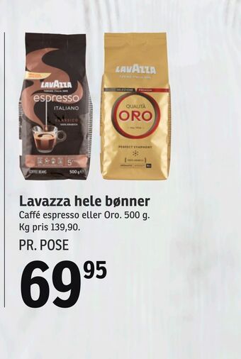 SPAR Lavazza hele bønner tilbud