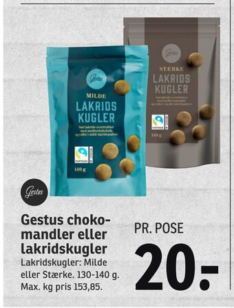 SPAR Gestus chokomandler eller lakridskugler tilbud
