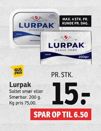 SPAR Lurpak tilbud