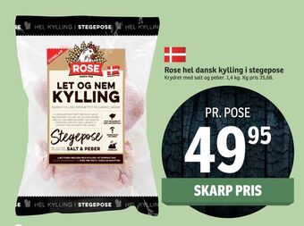 SPAR Rose hel dansk kylling i stegepose tilbud