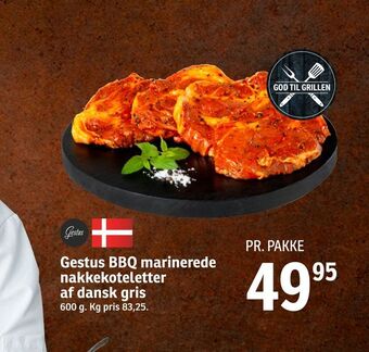 SPAR Gestus BBQ marinerede nakkekoteletter af dansk gris tilbud
