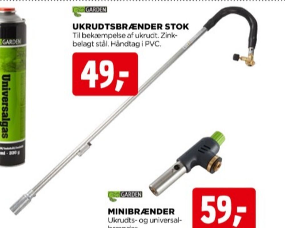 Garden ukrudtsbrænder tilbud hos jem & fix