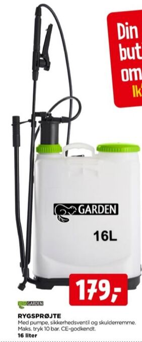 jem & fix Garden tryksprøjte tilbud