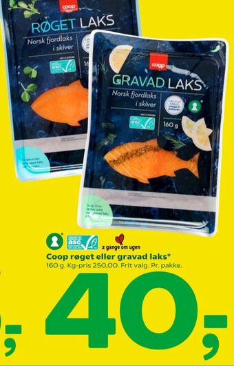 Coop 365 Coop laks i skiver tilbud