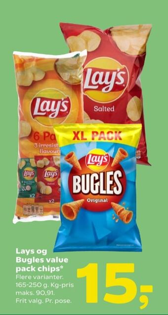 Coop 365 Lays chips tilbud
